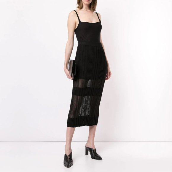 Dion Lee opacity pleat stretch midi pencil skirt - Picture 3 of 9